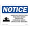Signmission OSHA Sign, Hard Hat Protection Required With, 10in X 7in Rigid Plastic, 10" W, 7" H, Landscape OS-NS-P-710-L-13240 - alternate 1